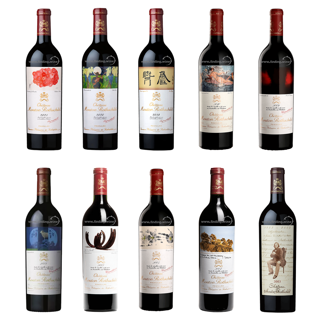 Chateau Mouton Rothschild - MV - 21 Bottle Collection Pack - Perfect Condition - 750 ml.