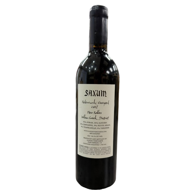 Saxum - 2017 - Paderewski Vineyard - 750 ml.