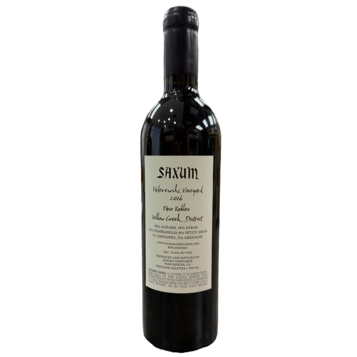 Saxum - 2016 - Paderewski Vineyard - 750 ml.