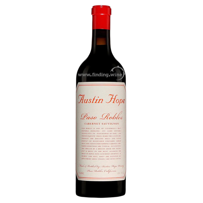Austin Hope  - 2019 - Cabernet Sauvignon (wine stained label) - 750 ml.
